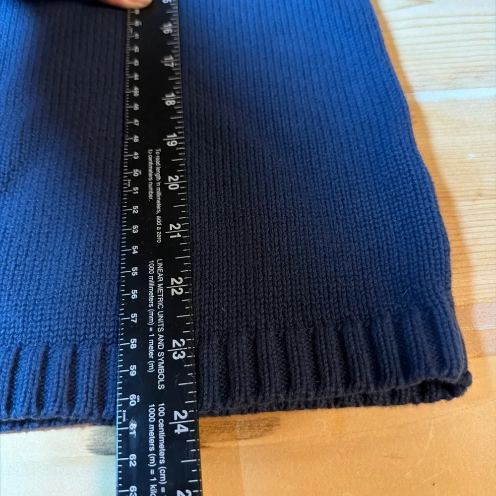Royal Robbins Mens‎ Navy Blue 100% Cotton Ribbed Raglan Crew Neck Sweater Large
